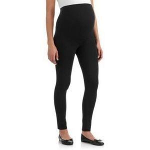 EUC Oh! Mamma Black Full Panel Maternity Leggings